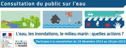 Bannière "Consultation du public sur l'eau"