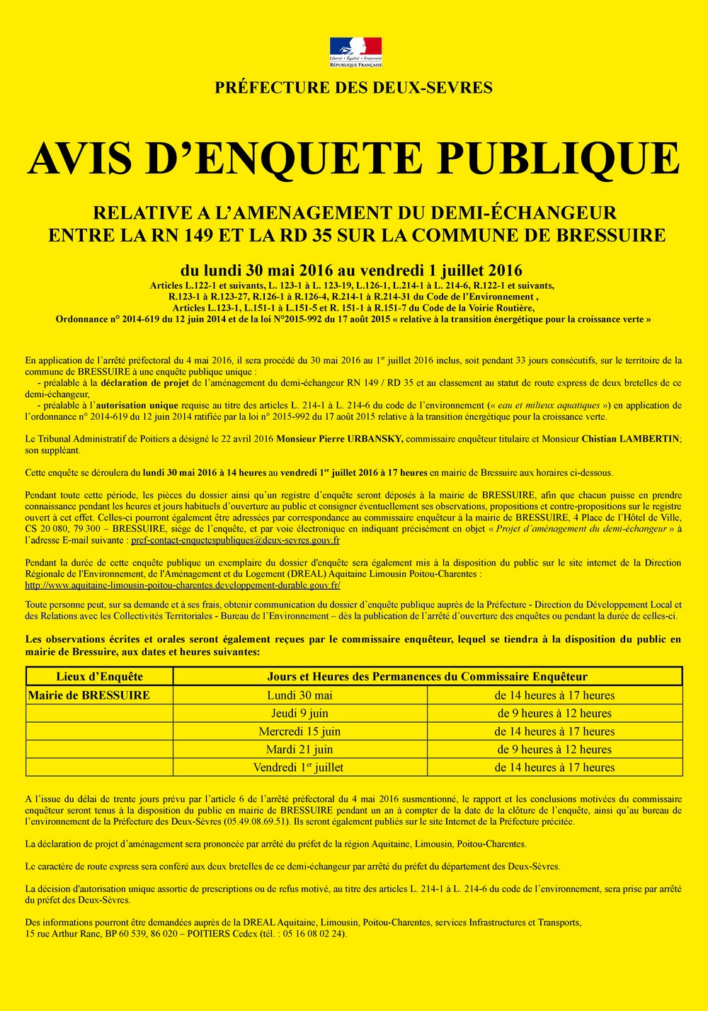 Affiche publique