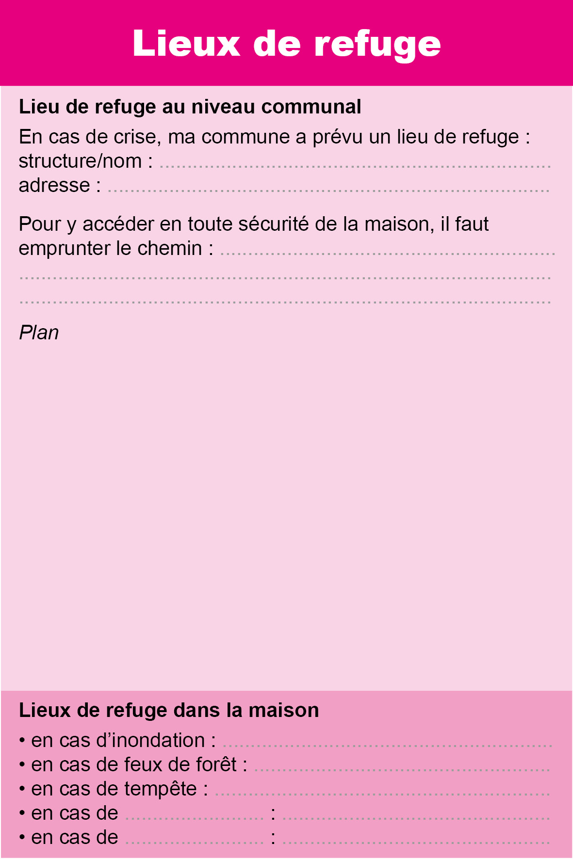 lieux refuge
