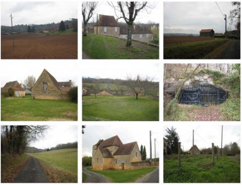 Les paysages aux abords de la grotte de Cussac (Dordogne)